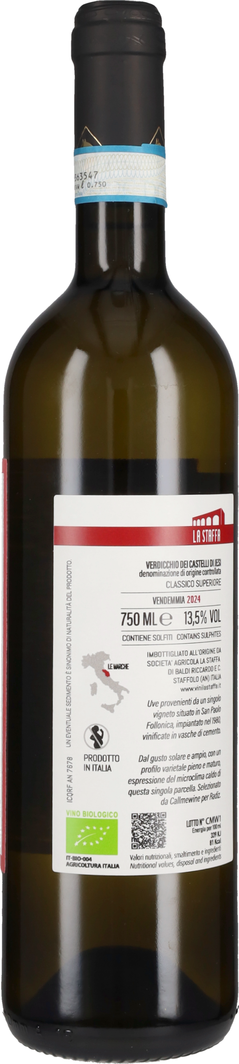 Verdicchio Castelli di Jesi Classico Superiore 'SP' Radiz La Staffa 2024