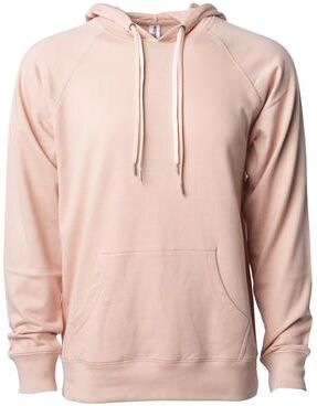 Independent Trading Co. SS1000 Icon Lightweight Loopback Terry Hooded Sweatshirt in Rose size 3XL   Cotton/Polyester Blend
