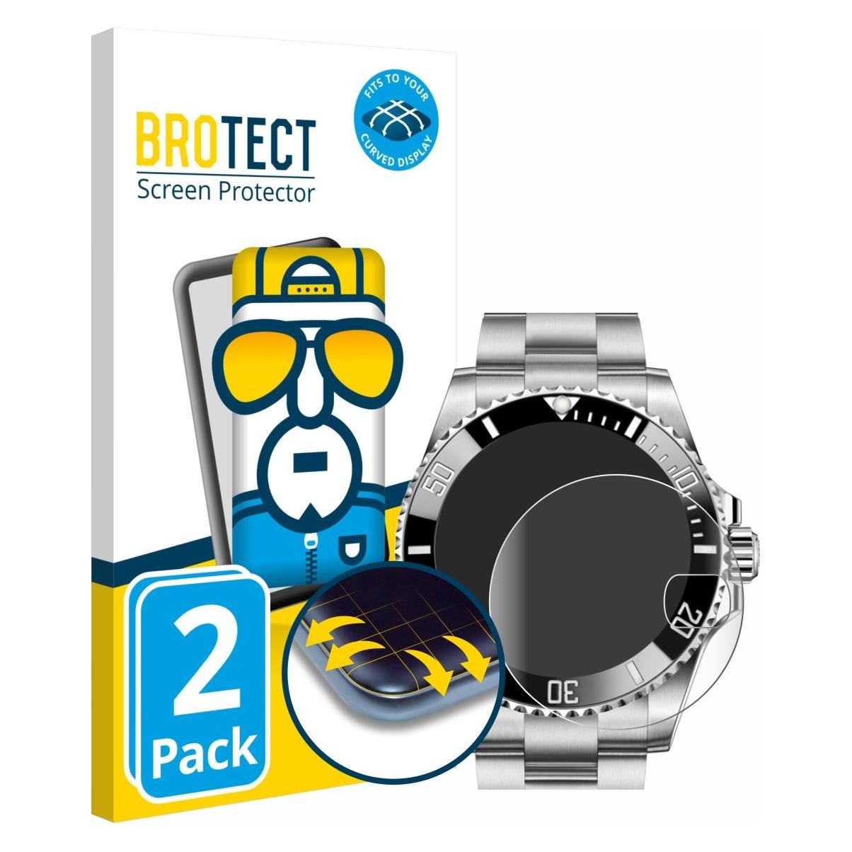 Brotect Fullscreen für Rolex Submariner 16610 (Date) Schutzfolie Displayschutz Folie Klar Transparent (5148832)