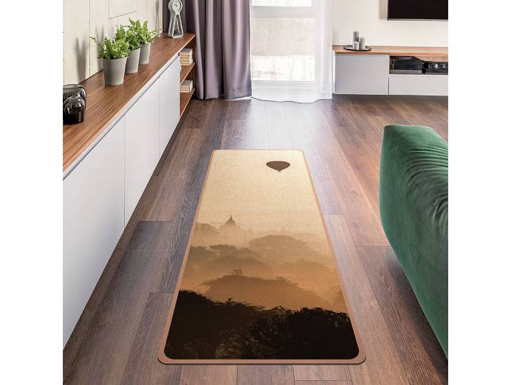 Tapis de yoga Montgolfière 183 x 61cm Beige