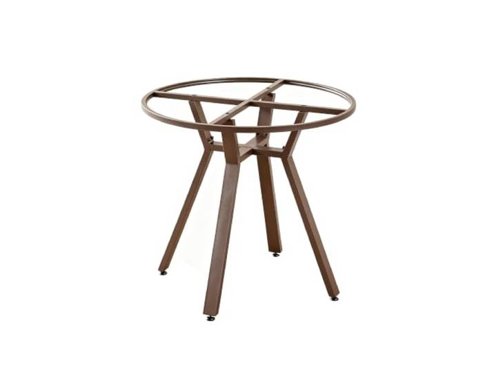 Tischgestell Aus Kohlenstoffstahl, Universelles Tischgestell Aus Metall Robuster Metall-Tischfuß Für Esstische Aus Mattem Kohlenstoffstahl Mit Rutschfesten Fußkappen(Brown-A,60cm)