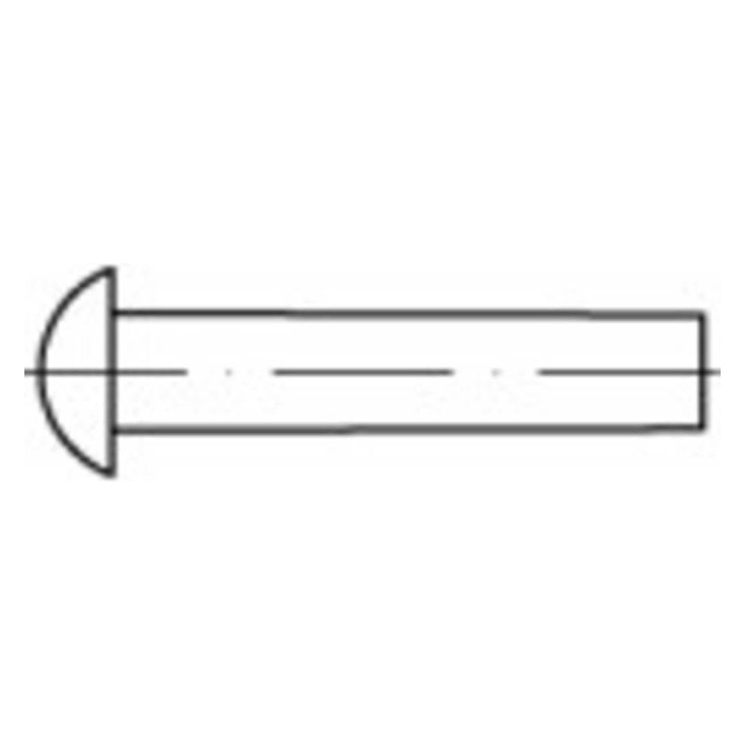 Toolcraft Halbrundniete (Ø x L) 4 mm x 5 (112166)