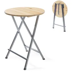 Stehtisch mit Holzplatte