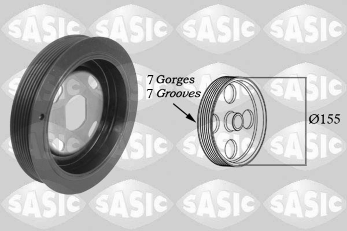 Sasic Puleggia della cinghia, albero motore 2150078