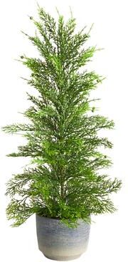 Nearly Natural "27"" Californian Cedar Artificial Tree in Decorative Planter"