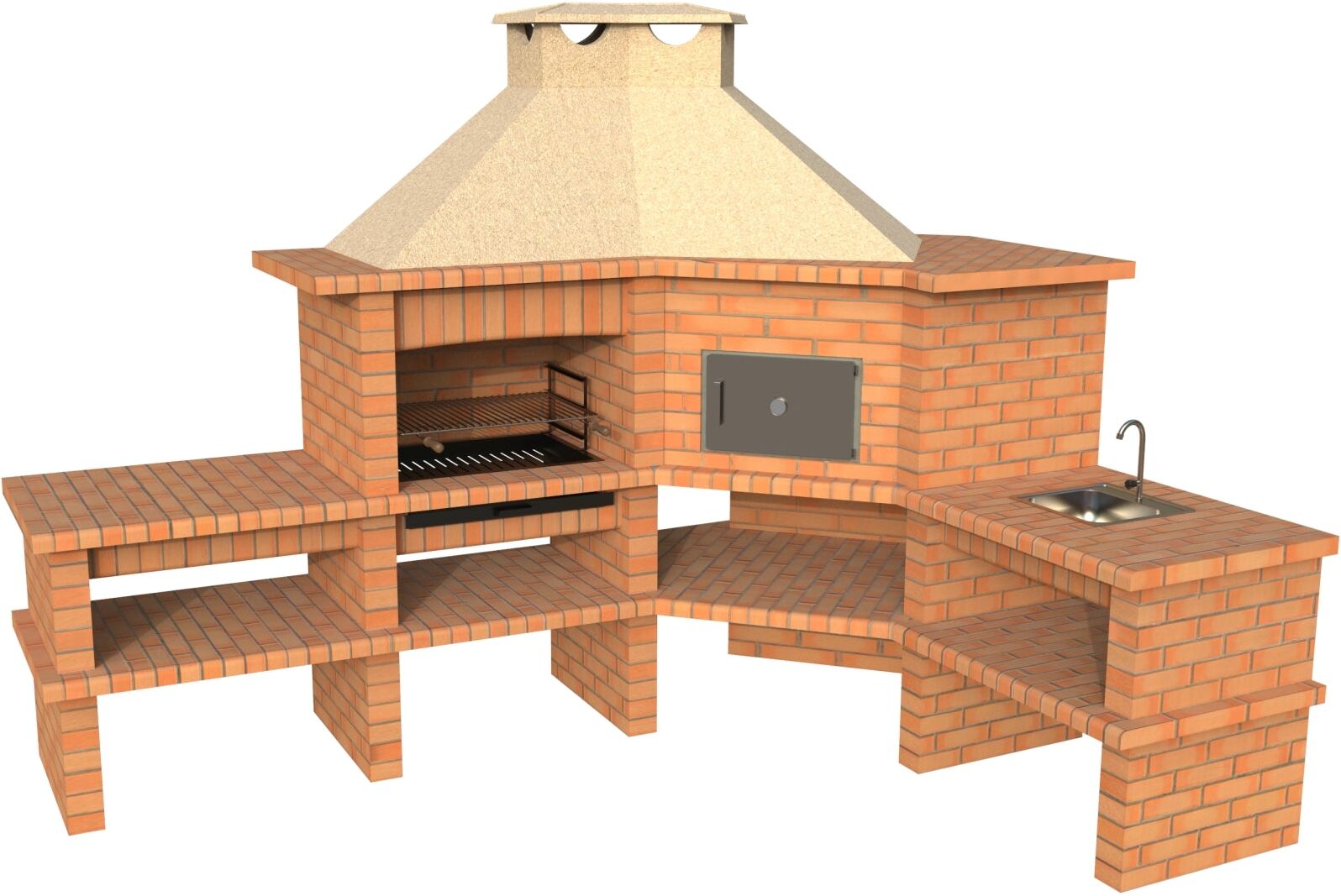 My-Barbecue Barbacoa de Rincón con Horno AV360B - Derecha