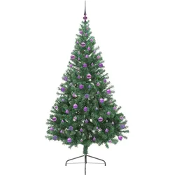 vidaXL, Weihnachtsbaum, Robin (mit 120 lilafarbenen Bällen) (210 cm)