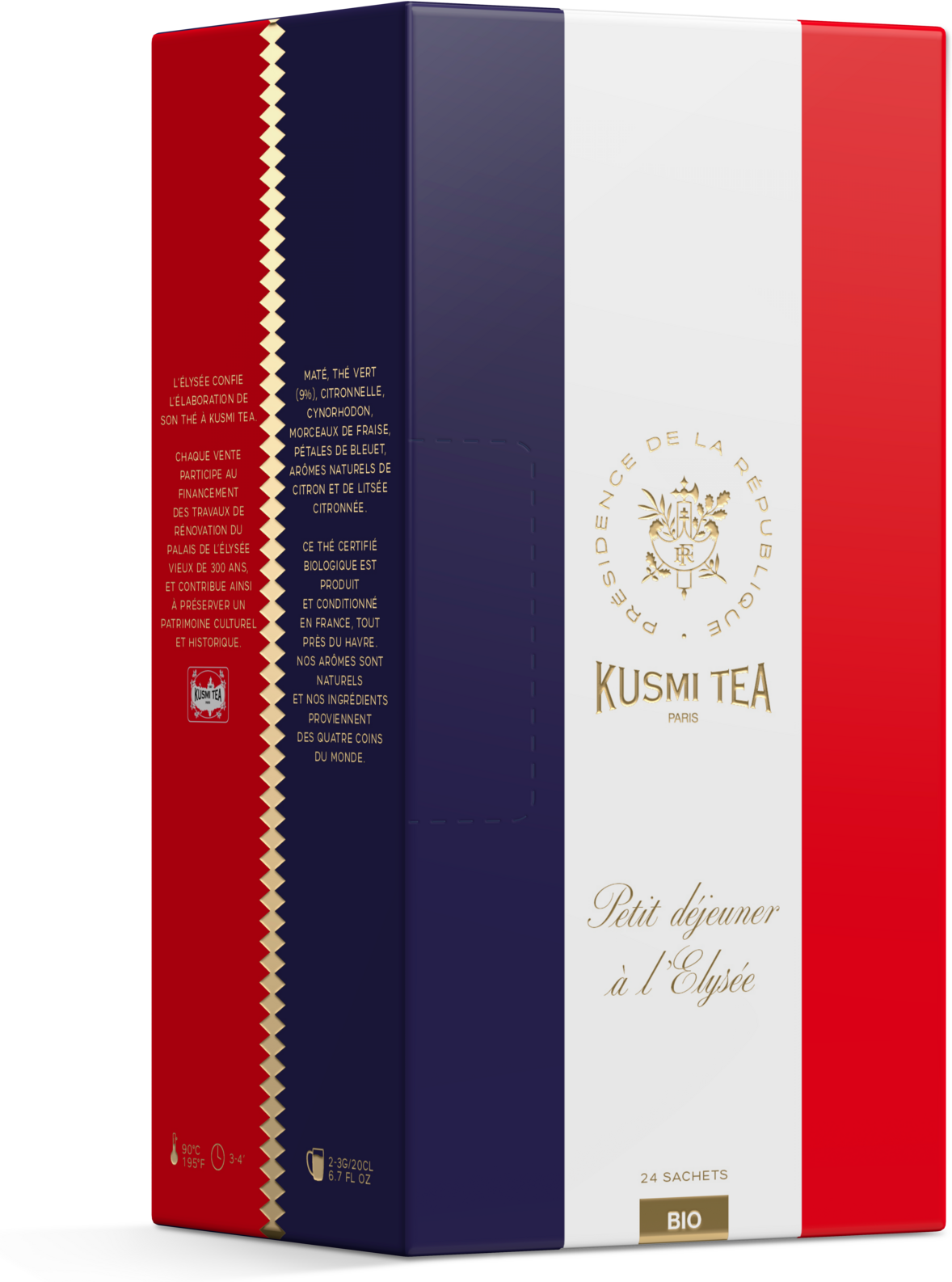 Petit déjeuner à l'Élysée - Grüner tee Yerba mate, zitrone, bio - Kusmi Tea