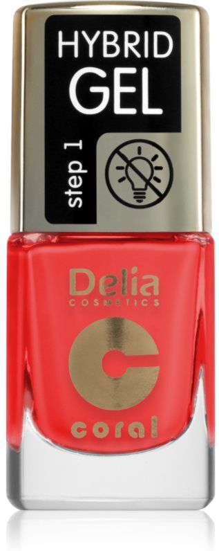 Delia Cosmetics Coral Nail Enamel Hybrid Gel gel nail polish shade 146 11 ml