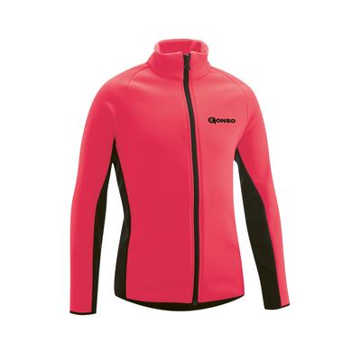 Fahrradjacke GONSO "Moritz", Kinder, Gr. 152, pink (neonpink), 100% Polyester, Jacken Fahrradjacke, Wasserabweisend, hohe Wärmeisolation, strapazierfähig