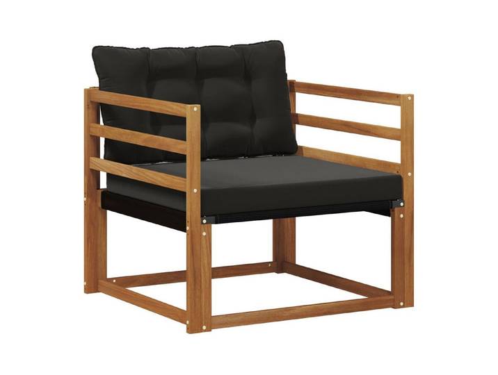 vidaXL Sofaelement Outdoor-Sofagarnitur Massives nholz und Textilene Natur (1 St)