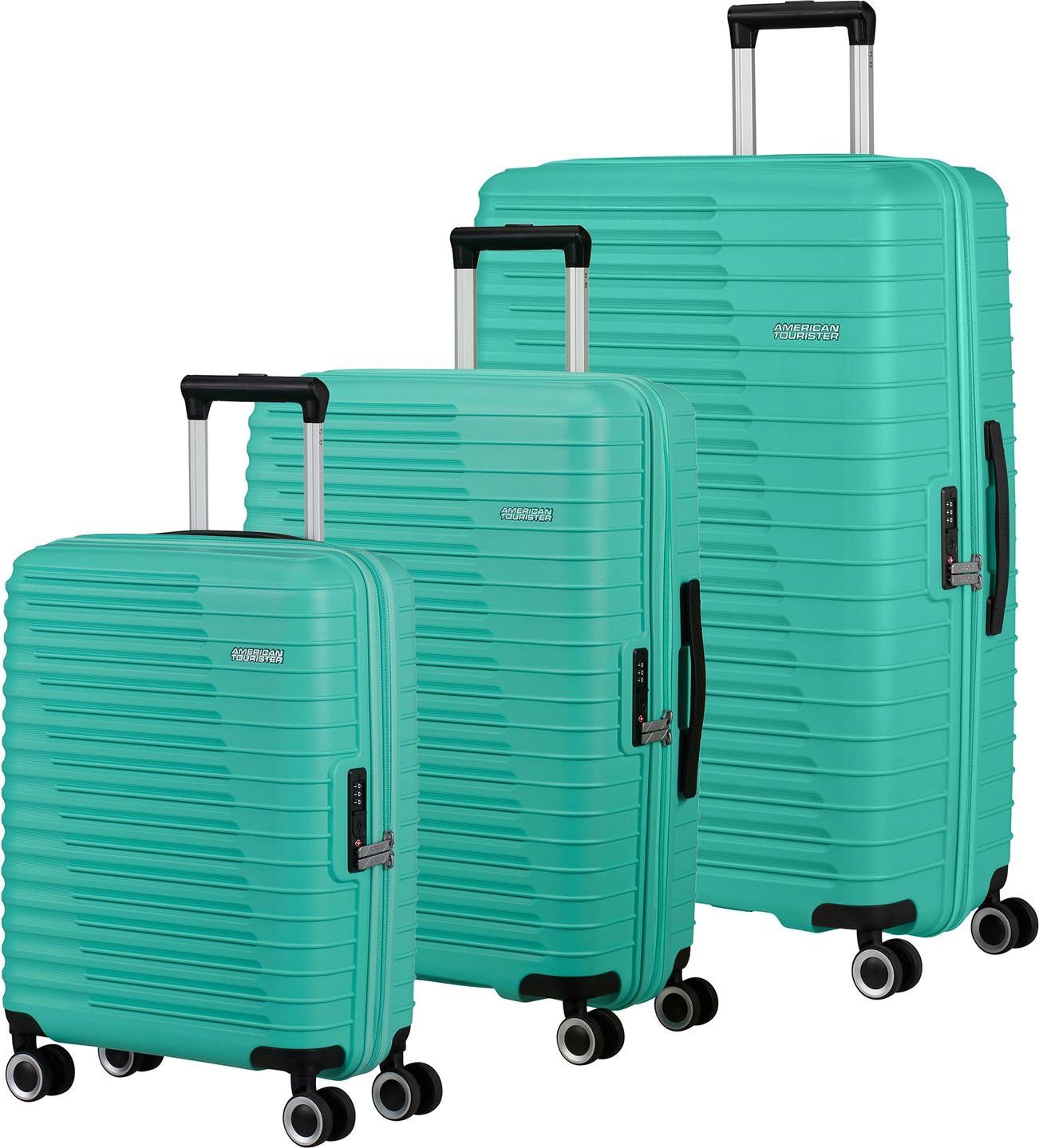 American Tourister Roadrush Trolley Set A Aqua Turquoise türkis 77cm