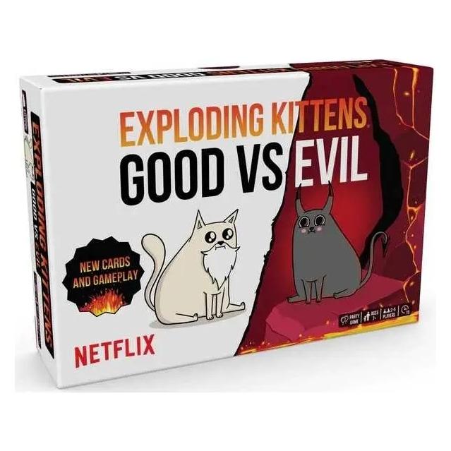 Exploding Kittens - Good vs. Evil - 2-5 Players - Ages 7+ - Inspired by Netflix Show - High Stakes Family Card Game - (Englisch, 2 - 5 Spieler) (EKG-GVSE-6)