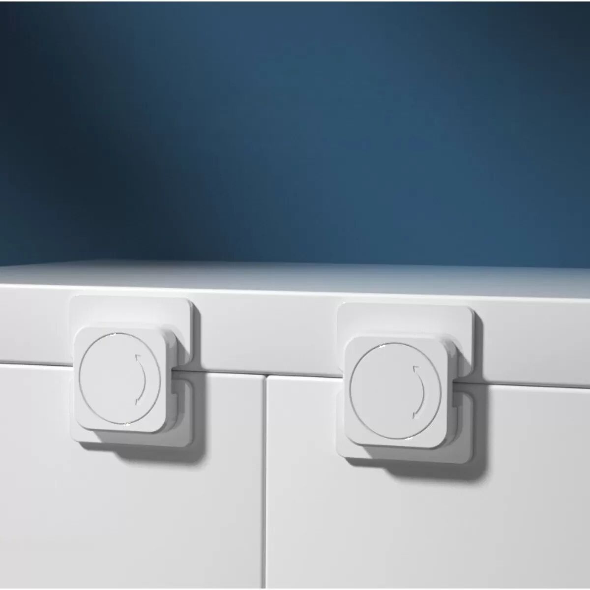 INF Multi-purpose Safety Locks Flacher Typ 6er-Set — Selbstklebende Kindersicherungen für Schränke, Schubladen und Kühlschränke