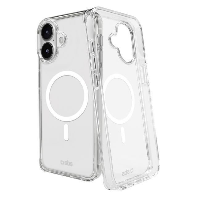 SBS Light Mag Cover kompatibel für iPhone 16 transparent (Apple iPhone 16) (TELIGMAGIP1661T)