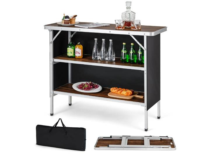 Opvouwbare Campingtafel Aluminium Draagbare Picknicktafel met Oxford Doek & Draagtas Inbegrepen Lichtgewicht Opvouwbare Tafel