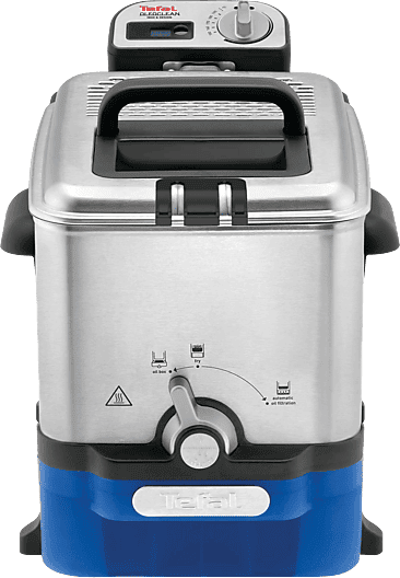 Freidora - Tefal FR8040, 2300 W, 3.5 l de aceite, 1.2 Kg comida, Filtrado automático, Temporizador digital, Negro, Acero inoxidable