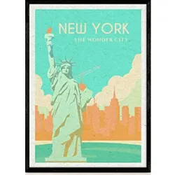 POSTER New York Freiheitsstatue A4 Rahmenlos