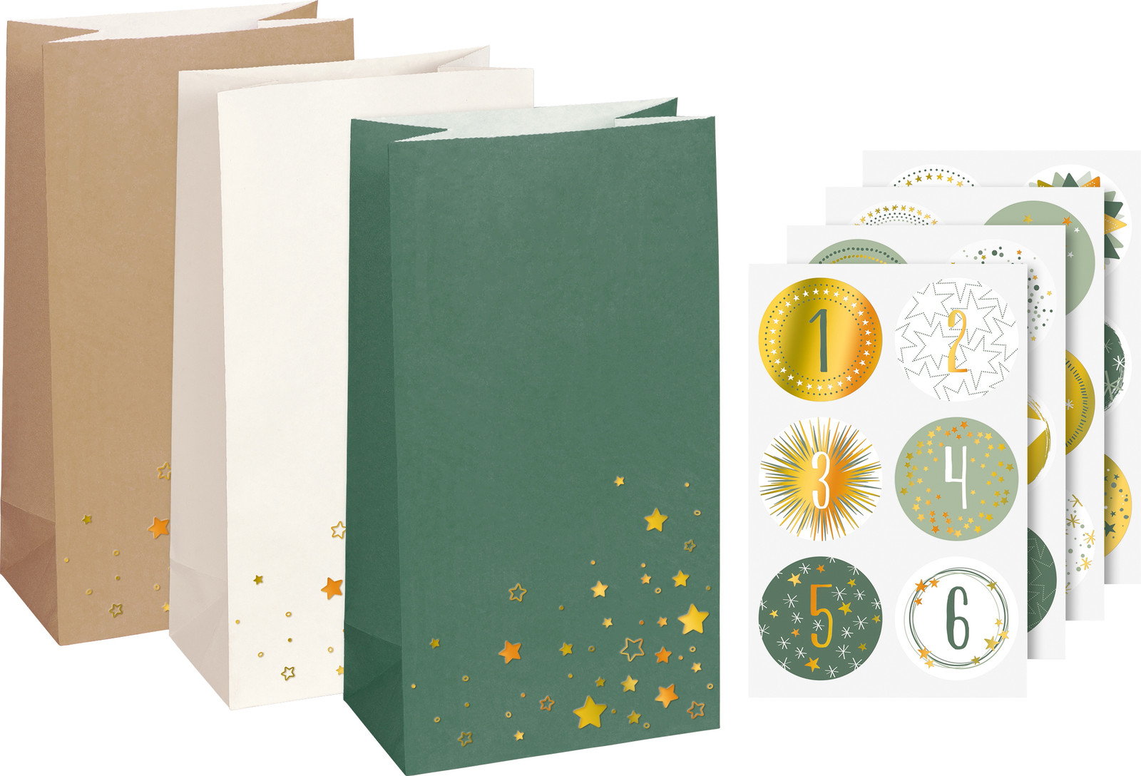 HEYDA Adventskalender set Sterne B/D/H: 97 x 180 x 60 mm