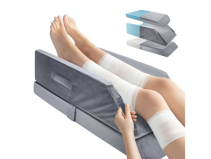 Oreiller élévateur de jambes, 3 réglages de hauteur personnalisés, lecture au lit, Relaxation, repose-jambes, oreiller compensé pour dormir