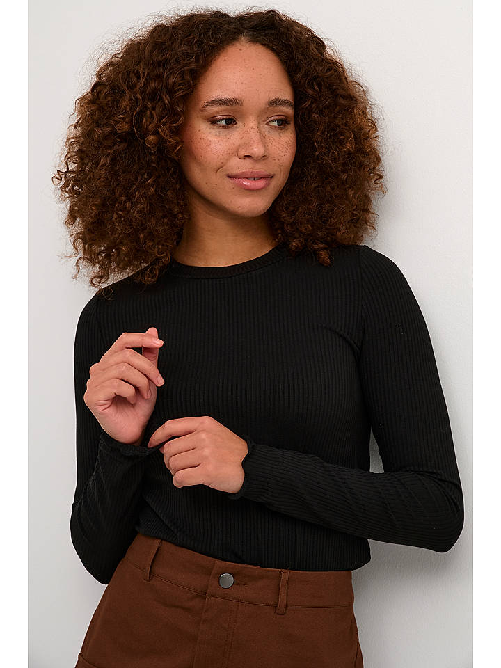 Kaffe Longsleeve "Drew" in Schwarz - L