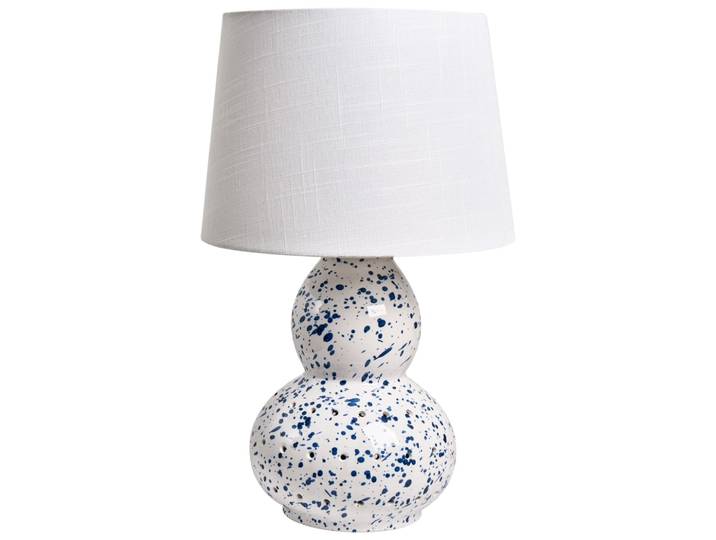 Lampe à poser céramique blancbleu