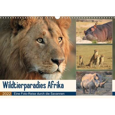 Wildtierparadies Afrika - Eine Foto-Reise durch die Savannen (Wandkalender 2022 DIN A3 quer)