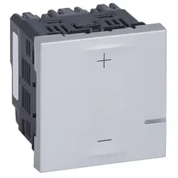 Legrand 079207A MOSAIC 2-Leiter Universal-Tastdimmer, 125W LED, Farbe: Aluminium