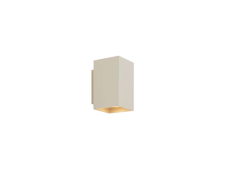 Applique murale moderne beige GU10 50 mm carrée 2 lumières -