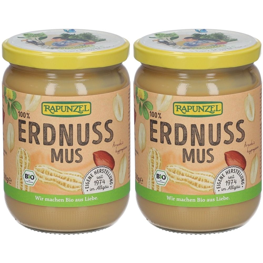 Rapunzel Erdnussmus fein Bio x2 2x500 g Brotaufstrich