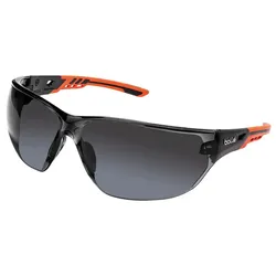 Schutzbrille NESS+ Rahmen orange / schwarz – Rauchglas PC NESSPPSF