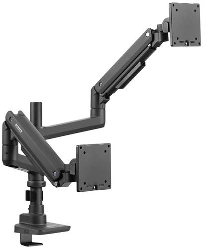 SpeaKa Professional SP-MM-980 Monitorhalterung 2 Display(s) 43,2cm (17") - 124,5cm (49") Schwarz Höhenverstellbar, Neigbar