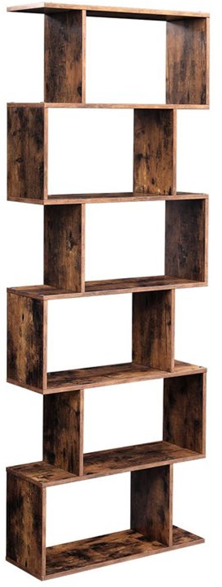 Songmics Vrijstaande Boekenplank - Bruin - Hoogte: 190,5 cm