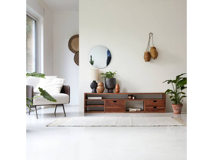 TV Schrank aus massivem Palisanderholz 170 cm Kwarto - Braun - Sheesham