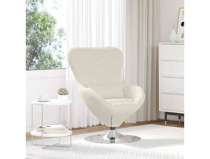 Sale juillet Fauteuil œuf - - velours - crème - pivotante à 360° - 63 x 73 x 90 cm ovu60m