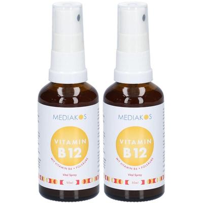 Vitamin B12+B6+Folsäure Mediakos Vital Spray 2x 2x50 ml