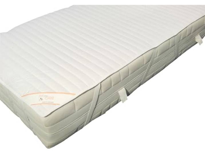 OEKO-TEX Garanta Matratzenauflage Soft and Care rutschfest Baumwolle weiß Größe 180x220 cm