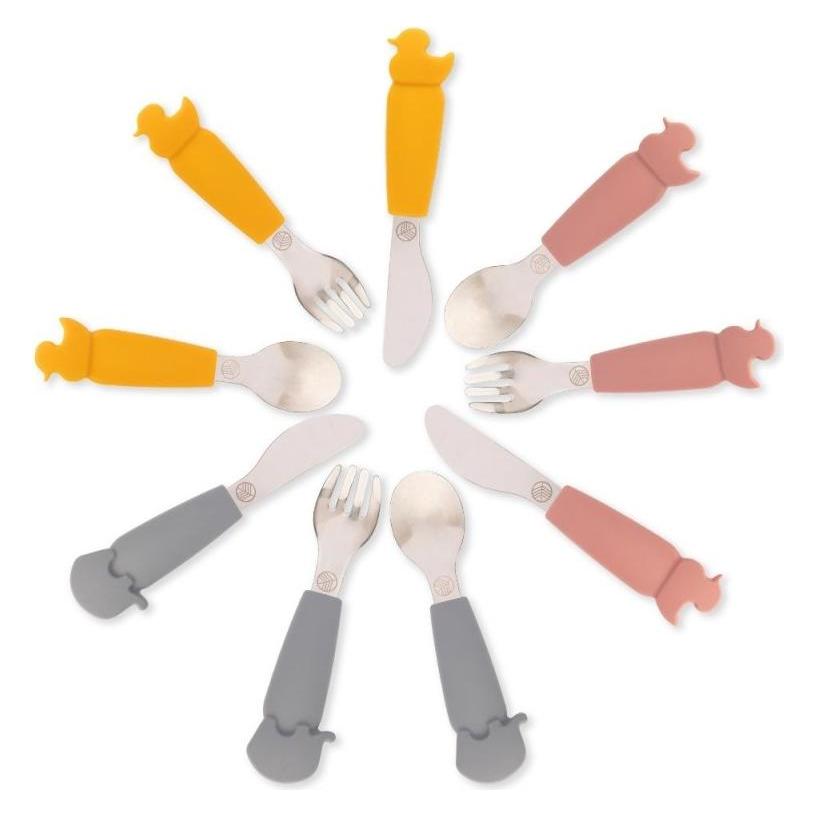 Eco rascals Kinderbesteck Set 3-teilig, Elefant grau (ECO000021)