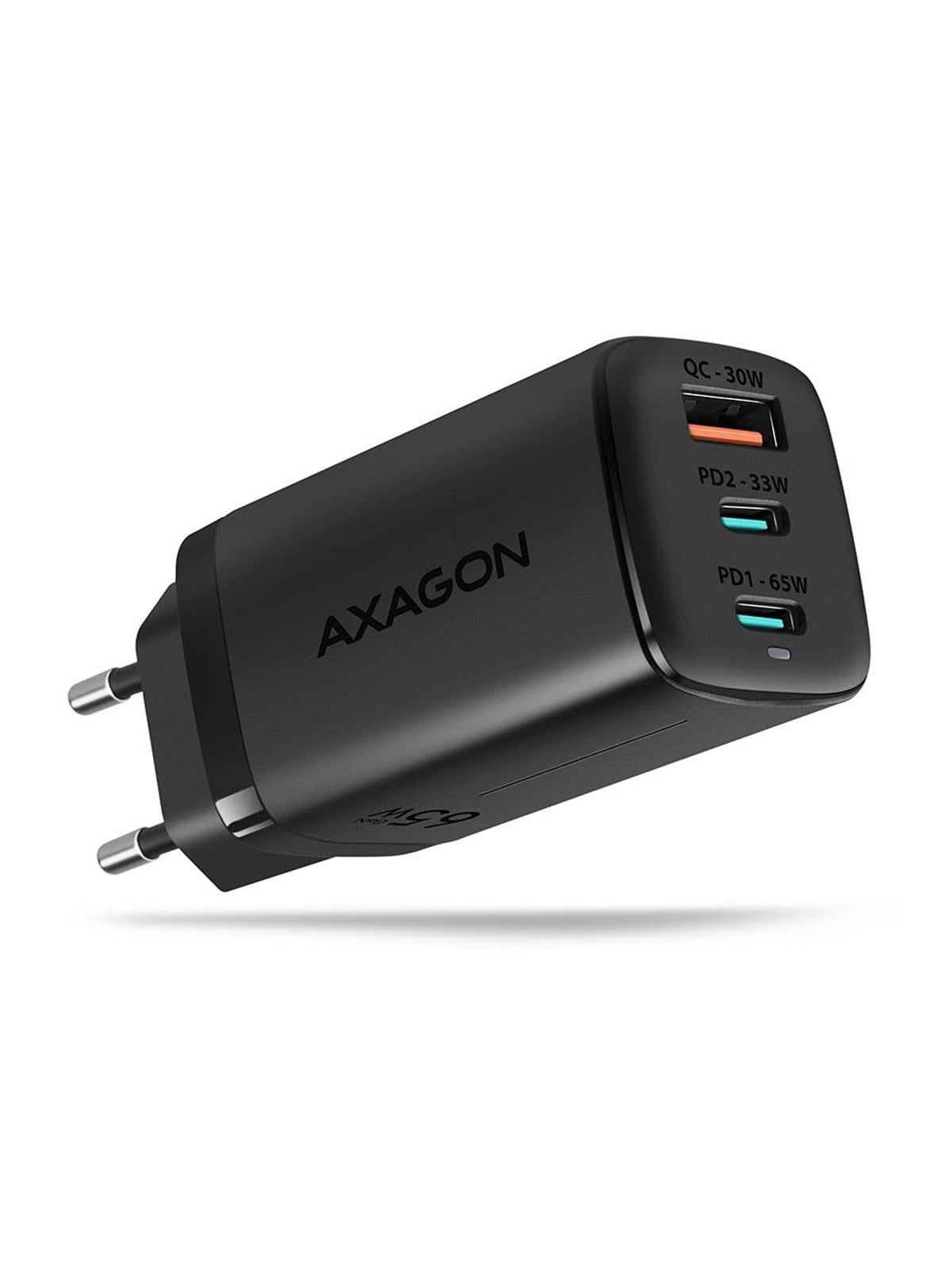 AXAGON Wandladegerät 65W PD 3.0 & Quick Charge 4+ - 2 × USB-C + 1 × USB-A