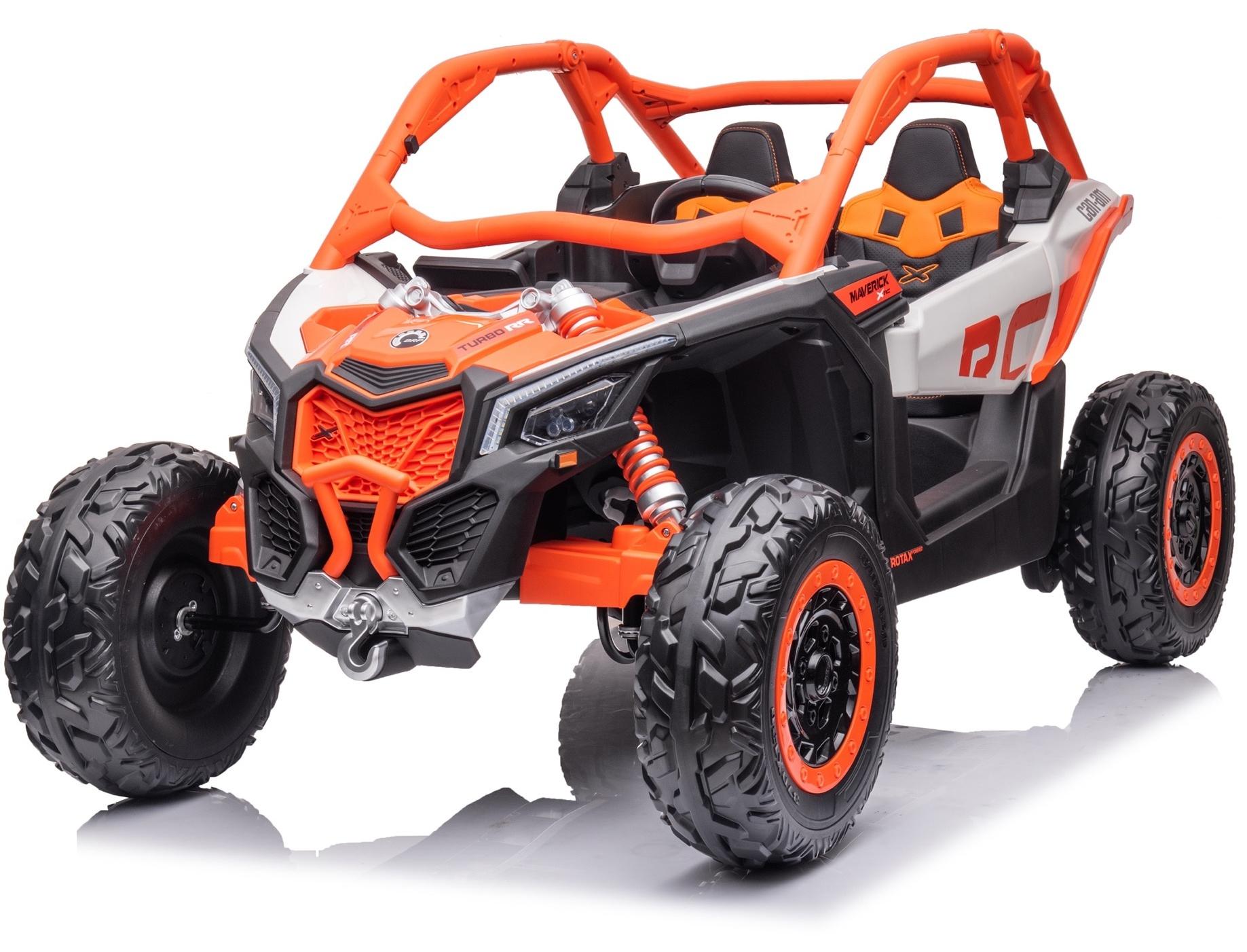 CAN-AM Maverick UTV Buggy Kinder-Elektroauto 2-Sitzer 24V Orange