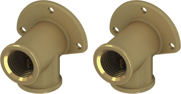 TECE TECEone Wandscheibe 9021032 2 Wandscheiben 1/2" x 1/2" Innengewinde, Rotguss