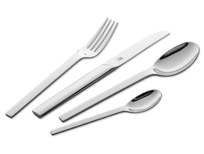 ZWILLING Minimale Vintage Besteckset, Für 12 Personen, 68-teilig, Mit Servicebesteck, Edelstahl, Mattiert, Silber