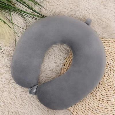 Uplift Picks Soft Plush U Shaped Travel Neck Pillow Comfortable Neck Support Pillow gray