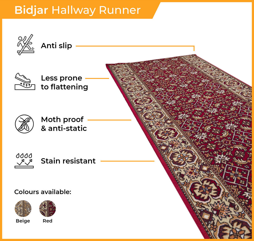 ClassicLiving Bainbridge Looped Red Indoor Rug Red Rectangle 180cm x 100cm