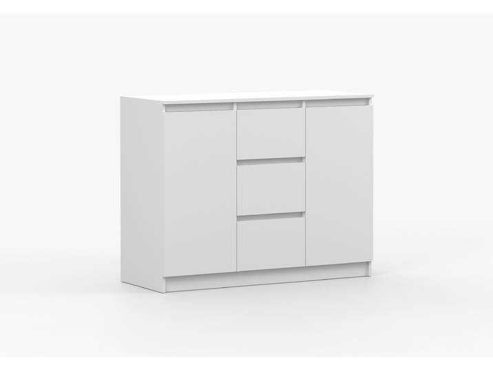 Kommode SOLO 2D3S 120 cm Weiß Weiß