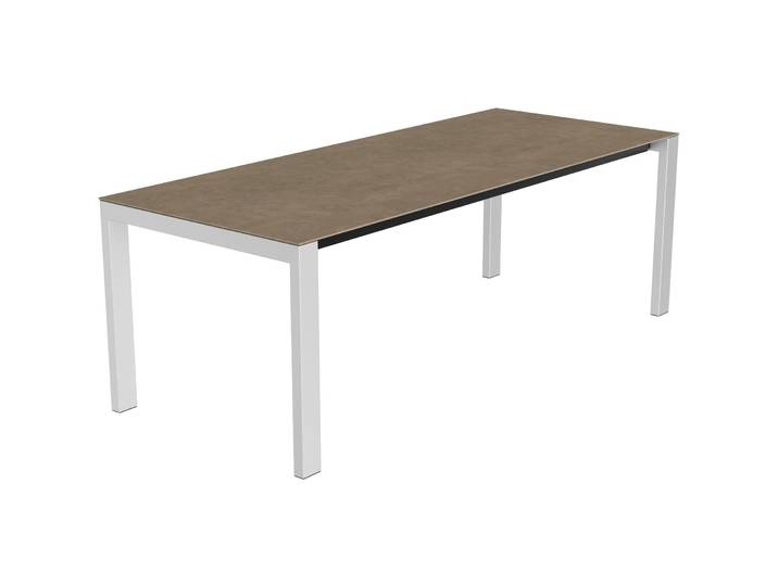 Gartentisch Panama Edelstahl gebürstet / Terra Keramik/Edelstahl B 220 T 90 cm - Möbel Konfigurator: Traummöbel individuell zusammenstellen -