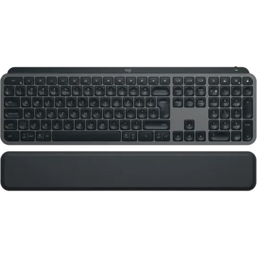Logitech MX Keys S Plus MX Palm Rest USB 2.4GHz Bluetooth Englisch (US) Graphite (kabellos)