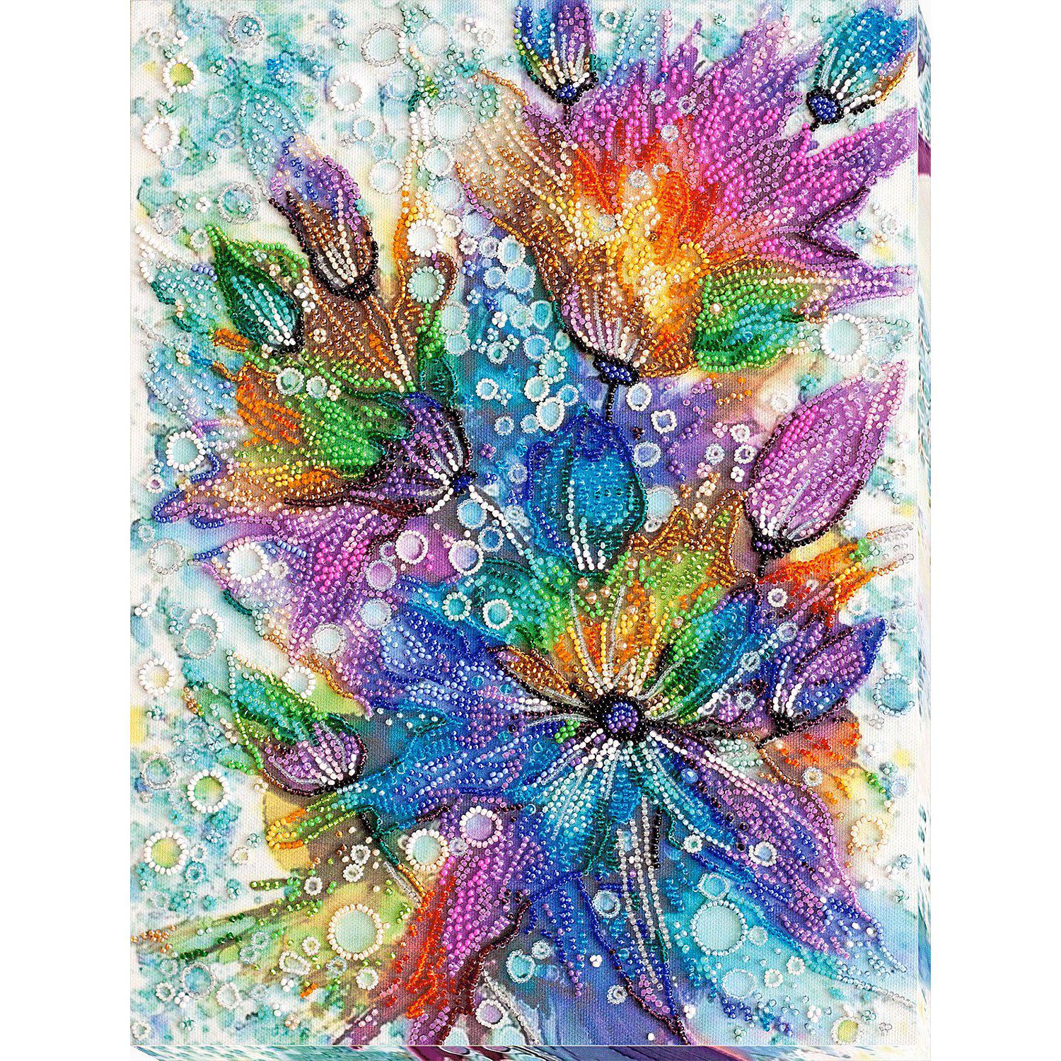 Perlen-Stickbild "Farbexplosion", 27 x 36 cm