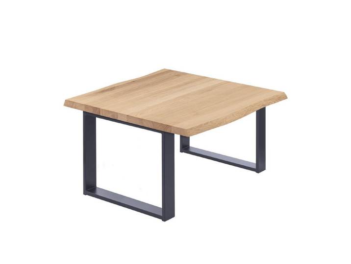 LAMO Manufaktur Baumkantentisch Modern Esstisch Massivholz inkl. Metallgestell (1 Tisch), Baumkante massiv