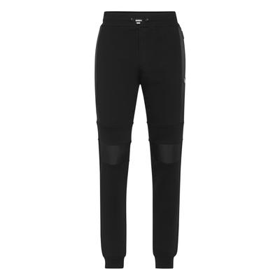Jogginghose PHILIPP PLEIN "Iconic Plein", Herren, Gr. 4XL, US-Größen, schwarz (02, schwarz), Obermaterial: 100% Baumwolle, Hosen Jogginghose